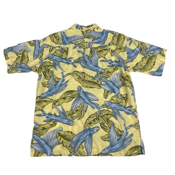 Patagonia Pataloha Men's Limited Hawaiian Fish Blue Yellow Print Shirt Medium - Picture 10 of 11